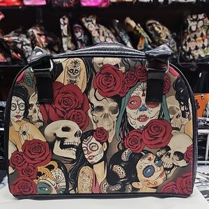 Skull and Roses Graphic Women's Bag